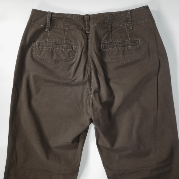 Eddie Bauer Sz 8 Blakely Fit Brown Pant 32 x 31.5 Cotton Stretch 2-Button Front - Picture 5 of 9